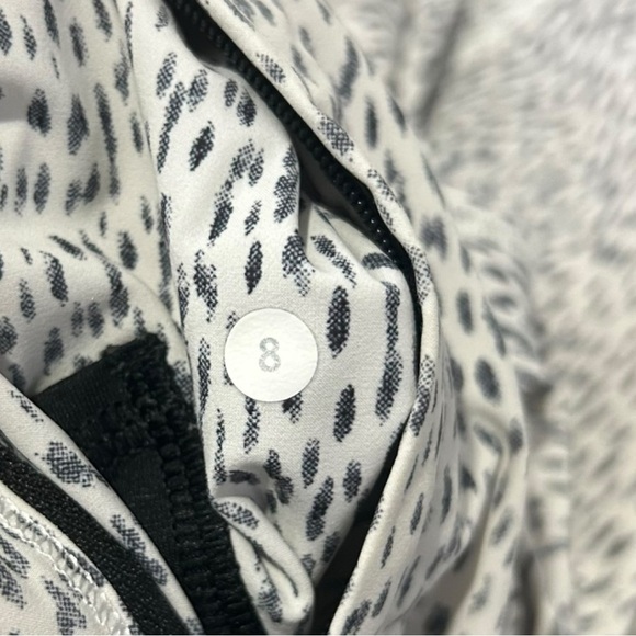 Lululemon Trainer Track Pant Dottie Dash White Black 8 - Picture 11 of 11